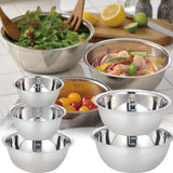 Thickened Stainless Steel Mixing Bowl - Salad Bowl, Metal Bowls, Stainless Steel Basin, Heavy Duty Deeper Edge Mirror Finish Dishwasher Safe Bowl, Metal Bowls,Stainless Steel Basin, Water Basin 14CM 400ml