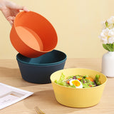 Unbreakable Large Cereal Bowl - Wheat Straw Bowls Salad bowls Microwave and Dishwasher Safe Salad Bowls, Stackable Color Kitchen Bowls for Serving, Soup, Oatmeal, Pasta, Noodles Blue