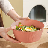 Unbreakable Large Cereal Bowl - Wheat Straw Bowls Salad bowls Microwave and Dishwasher Safe Salad Bowls, Stackable Color Kitchen Bowls for Serving, Soup, Oatmeal, Pasta, Noodles Orange