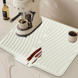 40x33 Inch Extra Large Kitchen Countertop Draining Silicone Tray - No Punching, Waterproof Drying Pad for Dishes,Water Diverting, Anti-Accumulating, Multifunctional Counter Protector for Kitchen Use white
