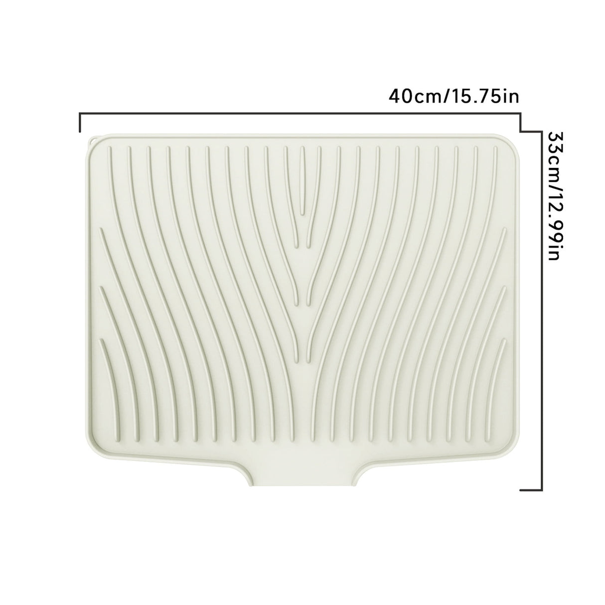 40x33 Inch Extra Large Kitchen Countertop Draining Silicone Tray - No Punching, Waterproof Drying Pad for Dishes,Water Diverting, Anti-Accumulating, Multifunctional Counter Protector for Kitchen Use white