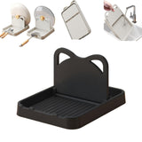 Silicone Spoon Rest with Lid, Heat-Resistant Foldable Utensil Holder for Spatulas, Kitchen Counter Organizer, Stove Top Safe Gray 7.28x5.51x4.13' 7.28" x 5.51" x 4.13" Gray