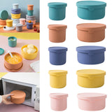 CGZQFEI Silicone Food Containers for Kids, Reusable Baby Snack Fruits Container with Lids, Leak Proof Silicone Food Storage Containers Kids Small Lunch Box BPA Free for Daycare School Travel Pink1