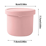 CGZQFEI Silicone Food Containers for Kids, Reusable Baby Snack Fruits Container with Lids, Leak Proof Silicone Food Storage Containers Kids Small Lunch Box BPA Free for Daycare School Travel Pink2