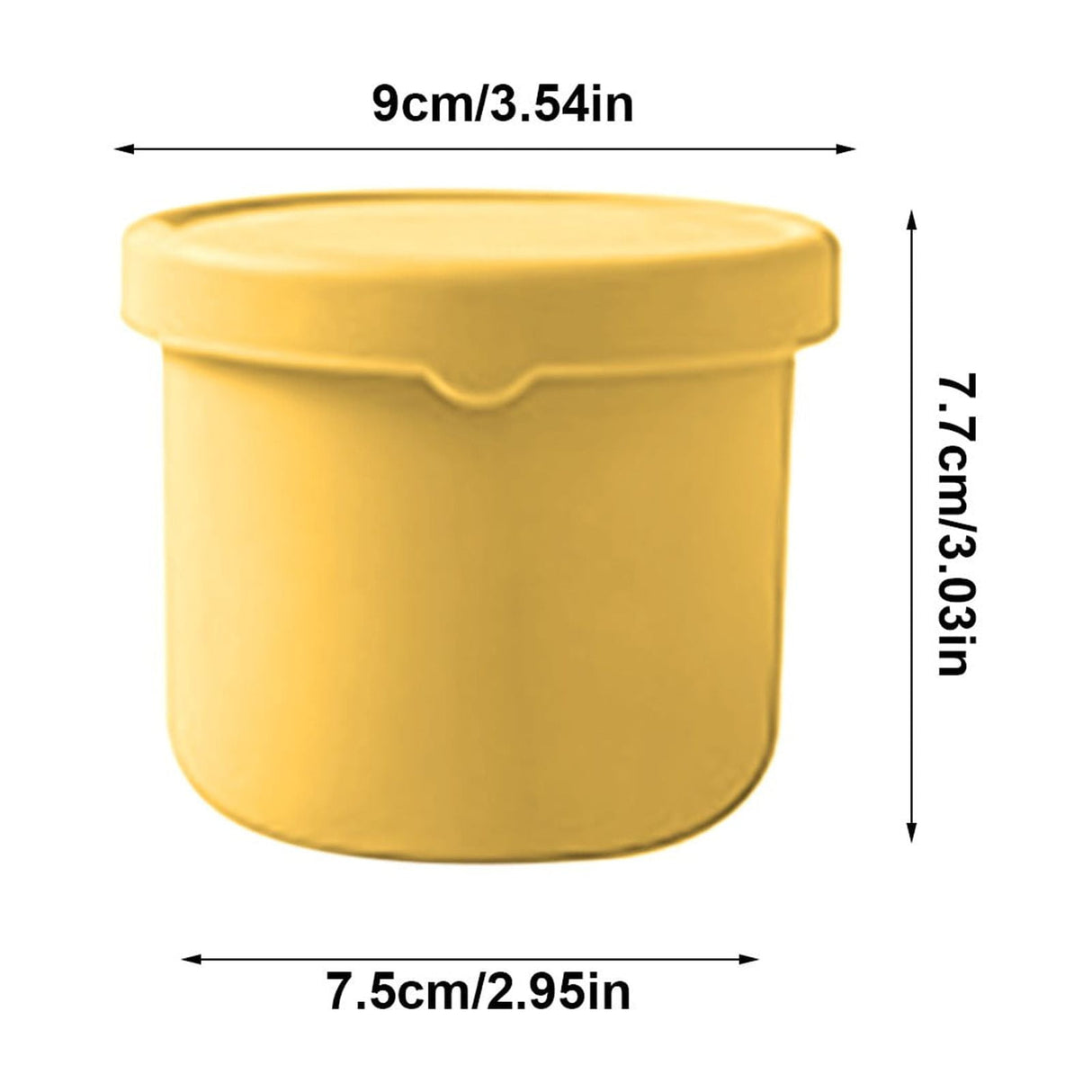 CGZQFEI Silicone Food Containers for Kids, Reusable Baby Snack Fruits Container with Lids, Leak Proof Silicone Food Storage Containers Kids Small Lunch Box BPA Free for Daycare School Travel Yellow1