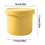 CGZQFEI Silicone Food Containers for Kids, Reusable Baby Snack Fruits Container with Lids, Leak Proof Silicone Food Storage Containers Kids Small Lunch Box BPA Free for Daycare School Travel Yellow1