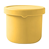CGZQFEI Silicone Food Containers for Kids, Reusable Baby Snack Fruits Container with Lids, Leak Proof Silicone Food Storage Containers Kids Small Lunch Box BPA Free for Daycare School Travel Yellow1