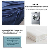 Lightweight Waffle Weave Blanket Queen Size, Breathable & Ultra Soft, 43.30"x 59.05" Soft & Cozy Thin Blanket, Perfect for Summer & Hot Sleepers, Bed, Home Decor - Mediterranea (Blue) 43.30" x 59.05" Blue