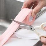 Kitchen & Bathroom Mildew-Proof Caulk Tape,PE Self-Adhesive Waterproof Sealing Strip for Bathtub, Shower & Toilet,Waterproof Caulk Strip, Bathroom Caulk Tape, Kitchen Sealing Tape(Grey) C