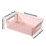 A4 Paper Trays with Grip Handles, 10.43x6.77x2.87"Heavy Duty Book Baskets for Library, Drawers, Office, Home, Desk, Turn in Trays, Plastic Storage Baskets (White/1 Pcs) 10.43" x 6.77" x 2.87" Green