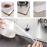 Clear Caulk Tape,Waterproof Self Adhesive Caulk Strip Bathtub Sealant Tape, Sealing Strip Oil Proof Bathroom Sealant for Kitchen Floor Wall Edge Protector,Transparent Acrylic Tape (5x300cm) 8x300cm