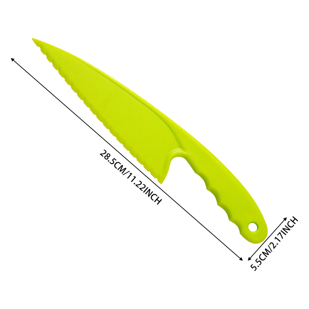 1 Pcs Plastic Kitchen Knife Set, for Real Cooking BPA Free with Plastic Kitchen Knives with Serrated Teeth,Kitchen Safe Knives for Real Cooking and Cutting Fruits and breads(Green) Green