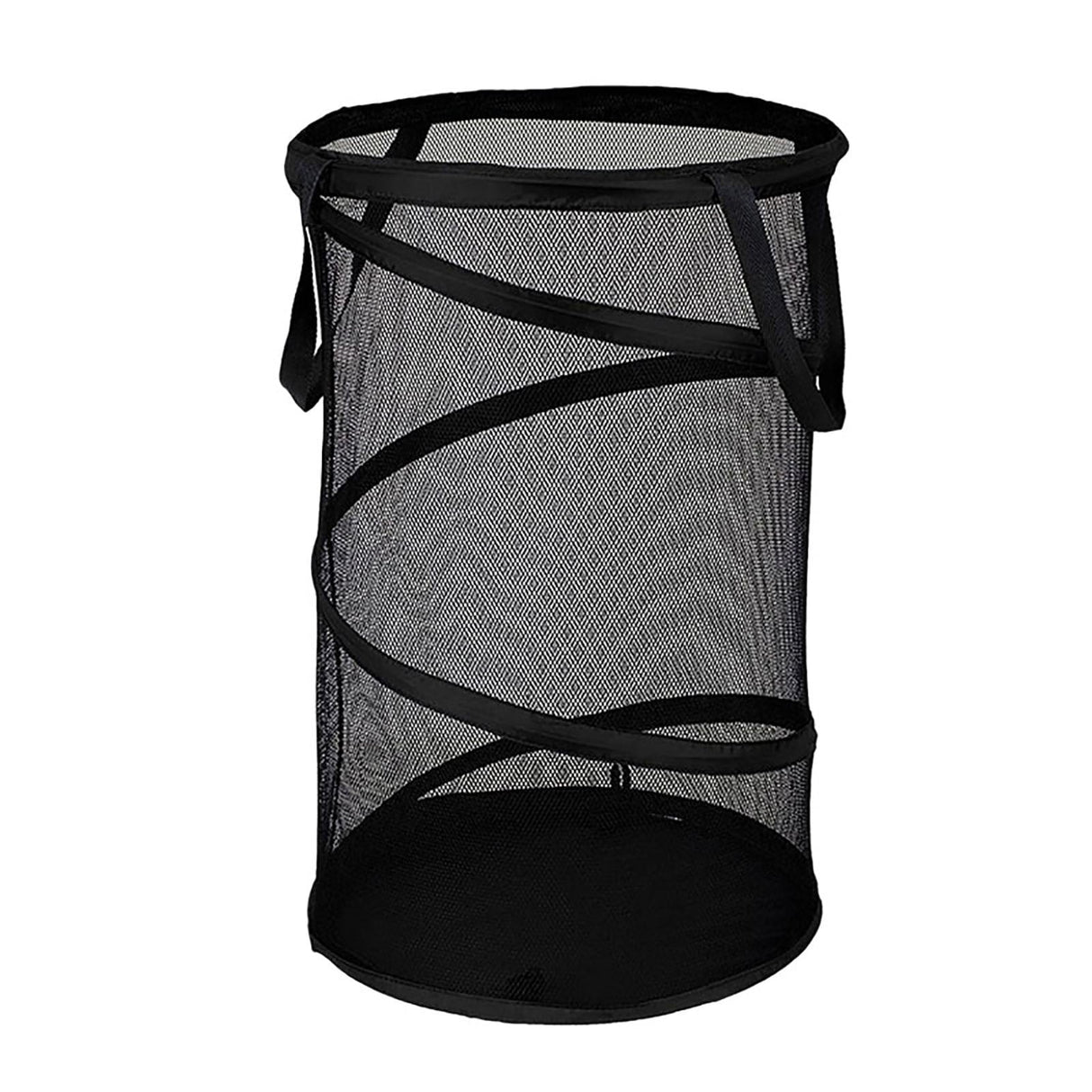 Large Collapsible Laundry Basket, Heavy Duty Foldable Mesh Pop Up Hamper with Handles for Laundry Room, Bathroom, WashRoom, College Dorm, Travel, Storage Organizer, 14.17x22.83 14.17" x 22.83" White