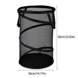 Large Collapsible Laundry Basket, Heavy Duty Foldable Mesh Pop Up Hamper with Handles for Laundry Room, Bathroom, WashRoom, College Dorm, Travel, Storage Organizer, 14.17x22.83 14.17" x 22.83" White
