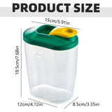 Airtight Storage Container with Lids, Plastic Pet Food Storage Container with Locking Lid,Pet Dog Cat Food Dispenser ,Clear Pet Dog Food Storage Bin Containers for Rice Grain(Green,4.72x7.68") Z1-Green