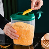 Airtight Storage Container with Lids, Plastic Pet Food Storage Container with Locking Lid,Pet Dog Cat Food Dispenser ,Clear Pet Dog Food Storage Bin Containers for Rice Grain(Green,4.72x7.68") Z2-Clear