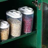 Airtight Storage Container with Lids, Plastic Pet Food Storage Container with Locking Lid,Pet Dog Cat Food Dispenser ,Clear Pet Dog Food Storage Bin Containers for Rice Grain(Green,4.72x7.68") Z2-Clear