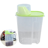 Airtight Storage Container with Lids, Plastic Pet Food Storage Container with Locking Lid,Pet Dog Cat Food Dispenser ,Clear Pet Dog Food Storage Bin Containers for Rice Grain(Green,4.72x7.68") Z3-Green