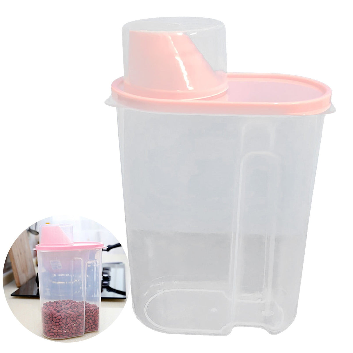 Airtight Storage Container with Lids, Plastic Pet Food Storage Container with Locking Lid,Pet Dog Cat Food Dispenser ,Clear Pet Dog Food Storage Bin Containers for Rice Grain(Green,4.72x7.68") Z3-Yellow