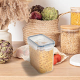 Airtight Storage Container with Lids, Plastic Pet Food Storage Container with Locking Lid,Pet Dog Cat Food Dispenser ,Clear Pet Dog Food Storage Bin Containers for Rice Grain(Green,4.72x7.68") Z5-1600ml