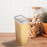 Airtight Storage Container with Lids, Plastic Pet Food Storage Container with Locking Lid,Pet Dog Cat Food Dispenser ,Clear Pet Dog Food Storage Bin Containers for Rice Grain(Green,4.72x7.68") Z5-2800ml