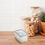 Airtight Storage Container with Lids, Plastic Pet Food Storage Container with Locking Lid,Pet Dog Cat Food Dispenser ,Clear Pet Dog Food Storage Bin Containers for Rice Grain(Green,4.72x7.68") Z5-800ml