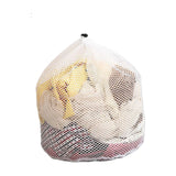 1 Pack Large Laundry Bags,Heavy Duty Diamond Mesh Laundry Bags with Drawstring Closure, Large Laundry Hamper Liner, Washable Laundry Essentials for Travel, Sports, Dorms,White (19.6in) 19.6in