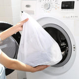 1 Pack Large Laundry Bags,Heavy Duty Diamond Mesh Laundry Bags with Drawstring Closure, Large Laundry Hamper Liner, Washable Laundry Essentials for Travel, Sports, Dorms,White (19.6in) 31.4in