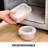 Plastic Meal Prep Containers with Lids, Food Storage Containers with Snap Locking Lids, Airtight Lunch Containers, Microwave, Oven, Freezer and Dishwasher (Red/1 Pcs) 5.5x3.7 5.5" x 3.7" Red
