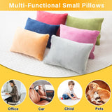 2 Pack Small Pillow, Cooling Memory Foam Mini Pillow 11 X 7 Inches for Sleeping, Travel, Nap and Neck, Knee, Lumbar Support, Tiny Pillow Cushion for Pet, Dogs 11" x 7" Red