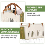 Cotton Woven Basket with PU Leather Handle, Clothes Toys Candy Gifts Cotton Rope Organizer, Living Room Basket Bathroom Shower Storage Laundry Basket, Dog Cat Bed, Fall Basket, 11.02x8.66x4.33 11.02" x 7.09" x 6.5" Green