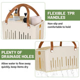 Cotton Woven Basket with PU Leather Handle, Clothes Toys Candy Gifts Cotton Rope Organizer, Living Room Basket Bathroom Shower Storage Laundry Basket, Dog Cat Bed, Fall Basket, 11.02x8.66x4.33 11.02" x 8.66" x 4.33" White