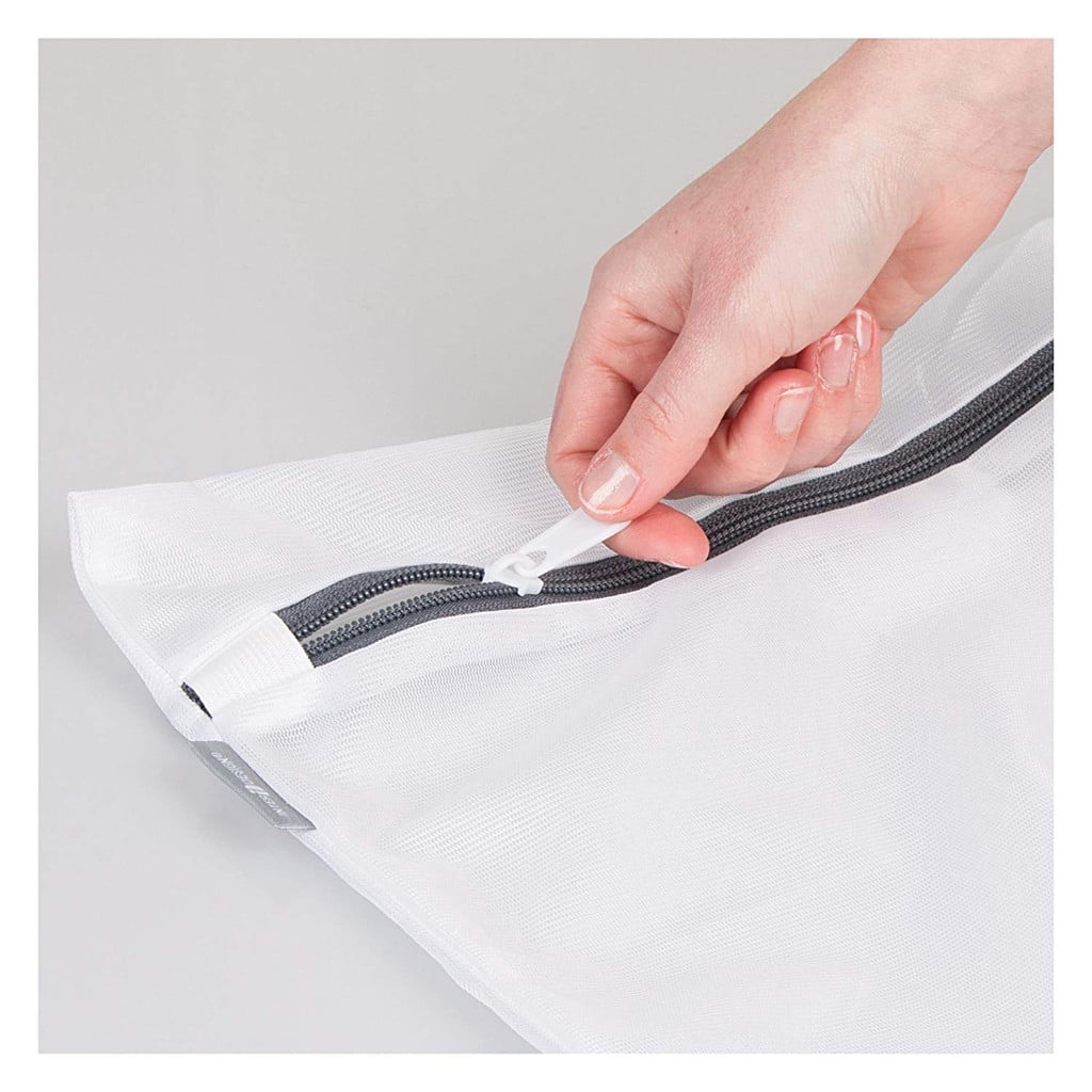 2 Pack 12" x 15" Laundry Mesh Net Washing Bag for Clothes bra Lingerie Socks Underwear,2 Pack Thickened Fine Mesh Gray Zippered Laundry Bags,Protective Wash Bags for Clothes,Laundry Mesh Bags 16" x 19"