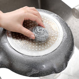 6Pcs Stainless Steel Scrubber,Heavy-Duty Curled Flat Wire Scouring Pad,Steel Wool Scrubber Pads For Cleaning Dishes, Pans, Pots, Ovens, Grills, Sinks - Stainless Steel Scrubbers For Kitchen 6pcs