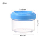4Pcs Clear Plastic Jars With Lids,Small Plastic Storage Jars With Screw On Lids,Mini Wide-Mouth Refillable Storage Containers,Empty Round Containers For Candy,Beads,Lotion,Food Storage,Red Blue