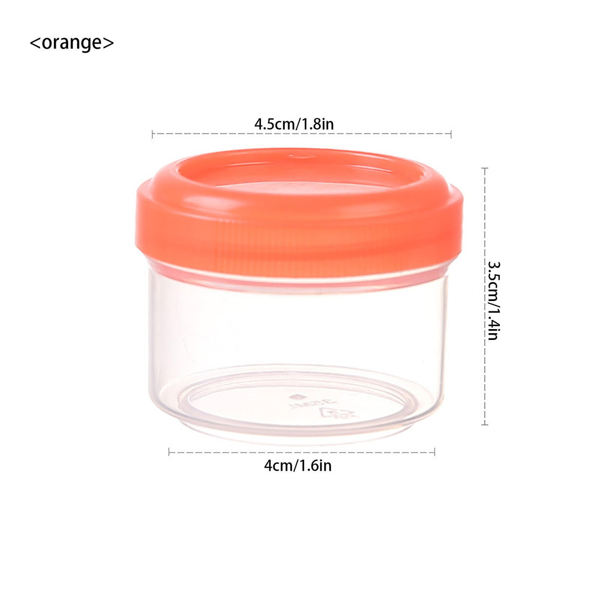 4Pcs Clear Plastic Jars With Lids,Small Plastic Storage Jars With Screw On Lids,Mini Wide-Mouth Refillable Storage Containers,Empty Round Containers For Candy,Beads,Lotion,Food Storage,Red Orange