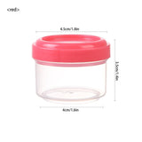 4Pcs Clear Plastic Jars With Lids,Small Plastic Storage Jars With Screw On Lids,Mini Wide-Mouth Refillable Storage Containers,Empty Round Containers For Candy,Beads,Lotion,Food Storage,Red Orange