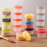 4Pcs Clear Plastic Jars With Lids,Small Plastic Storage Jars With Screw On Lids,Mini Wide-Mouth Refillable Storage Containers,Empty Round Containers For Candy,Beads,Lotion,Food Storage Red