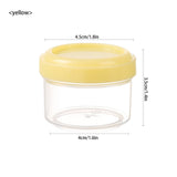 4Pcs Clear Plastic Jars With Lids,Small Plastic Storage Jars With Screw On Lids,Mini Wide-Mouth Refillable Storage Containers,Empty Round Containers For Candy,Beads,Lotion,Food Storage,Red Yellow
