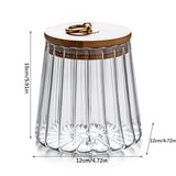 Sugar Containers With Bamboo Lids,Glass Coffee Canister Airtight Food Storage Jar With Lid, Candy Glass Canister Decorative Jars For Food Sugar Coffee Beans Tea, Coffee Bar Accessories B