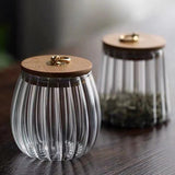 Sugar Containers With Bamboo Lids,Glass Coffee Canister Airtight Food Storage Jar With Lid, Candy Glass Canister Decorative Jars For Food Sugar Coffee Beans Tea, Coffee Bar Accessories B