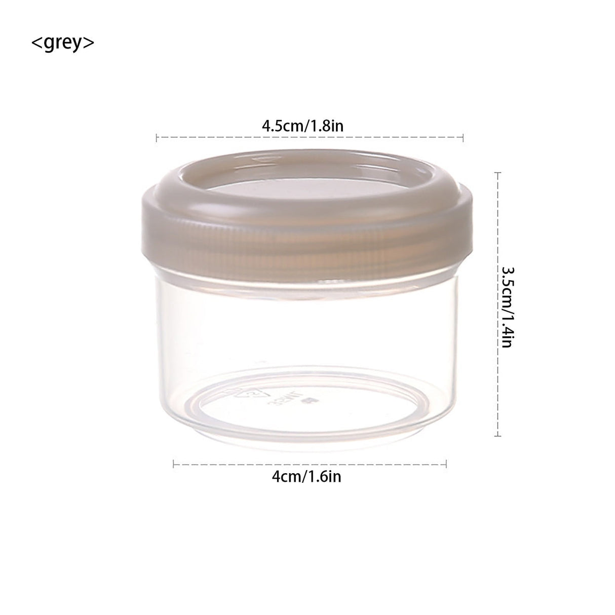 4Pcs Clear Plastic Jars With Lids,Small Plastic Storage Jars With Screw On Lids,Mini Wide-Mouth Refillable Storage Containers,Empty Round Containers For Candy,Beads,Lotion,Food Storage,Purple Grey