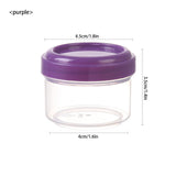 4Pcs Clear Plastic Jars With Lids,Small Plastic Storage Jars With Screw On Lids,Mini Wide-Mouth Refillable Storage Containers,Empty Round Containers For Candy,Beads,Lotion,Food Storage Purple