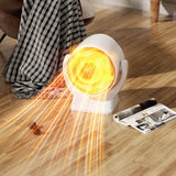 Space Heater,Mini Desk Heater for Office with 160° Lateral Auto Oscillation,3 Adjustable Gears,Tip-Over and Overheat Protection,Fast Heating,Small Ultra-Quiet Desktop Fan with USB Power White EU Standard