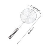 5.4 Inch Stainless Steel Spider Strainer, Pasta Strainer,Stainless Steel Wire Skimmer Spoon With Handle For Kitchen Frying Food, Pasta, Spaghetti, Noodle Spoon,Kitchen Utensils Tools Silver