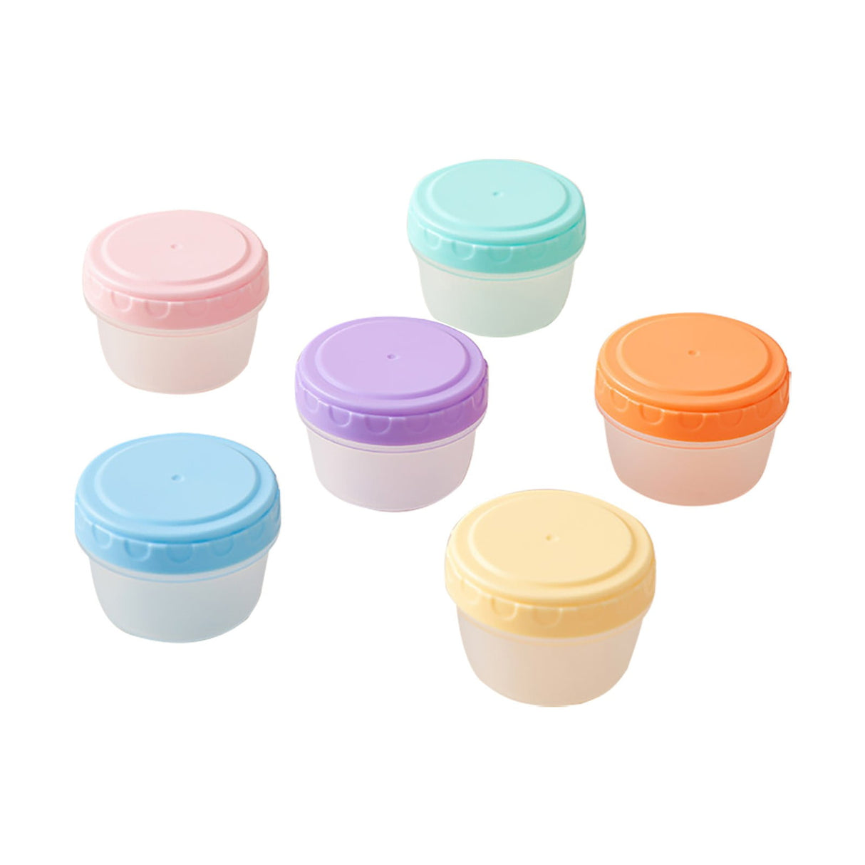 6Pcs 2Oz Small Containers With Lids,Reusable Plastic Storage Jars For Snack And Puree, Salad Dressing Container To Go, Storage Containers, Freezer Food Containers, Dishwasher Safe,Bpa Free,6PCS 30PCS