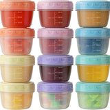 6Pcs 2Oz Small Containers With Lids,Reusable Plastic Storage Jars For Snack And Puree, Salad Dressing Container To Go, Storage Containers, Freezer Food Containers, Dishwasher Safe,Bpa Free,6PCS 30PCS
