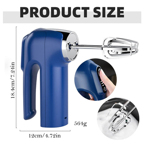 Powerful Hand Mixer, 3-Speed Hand Held Mixer for Baking, Lightweight Stainless Hand , Kitchen Mixer for , Cookies, 1 Pcs, 7.2x4.72 7.2" x 4.72" Blue