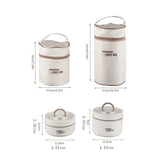 Insulated Lunch Box,Thermo Food Jar for Hot Food,Lunch Containers Wide Mouth Vacuum Insulated Stainless Steel Leakproof Lunch Box,Portable Stainless Steel Food Container,Thermal Food Container,Brown 420ML(2PCS)+620ML(1PCS) Beige