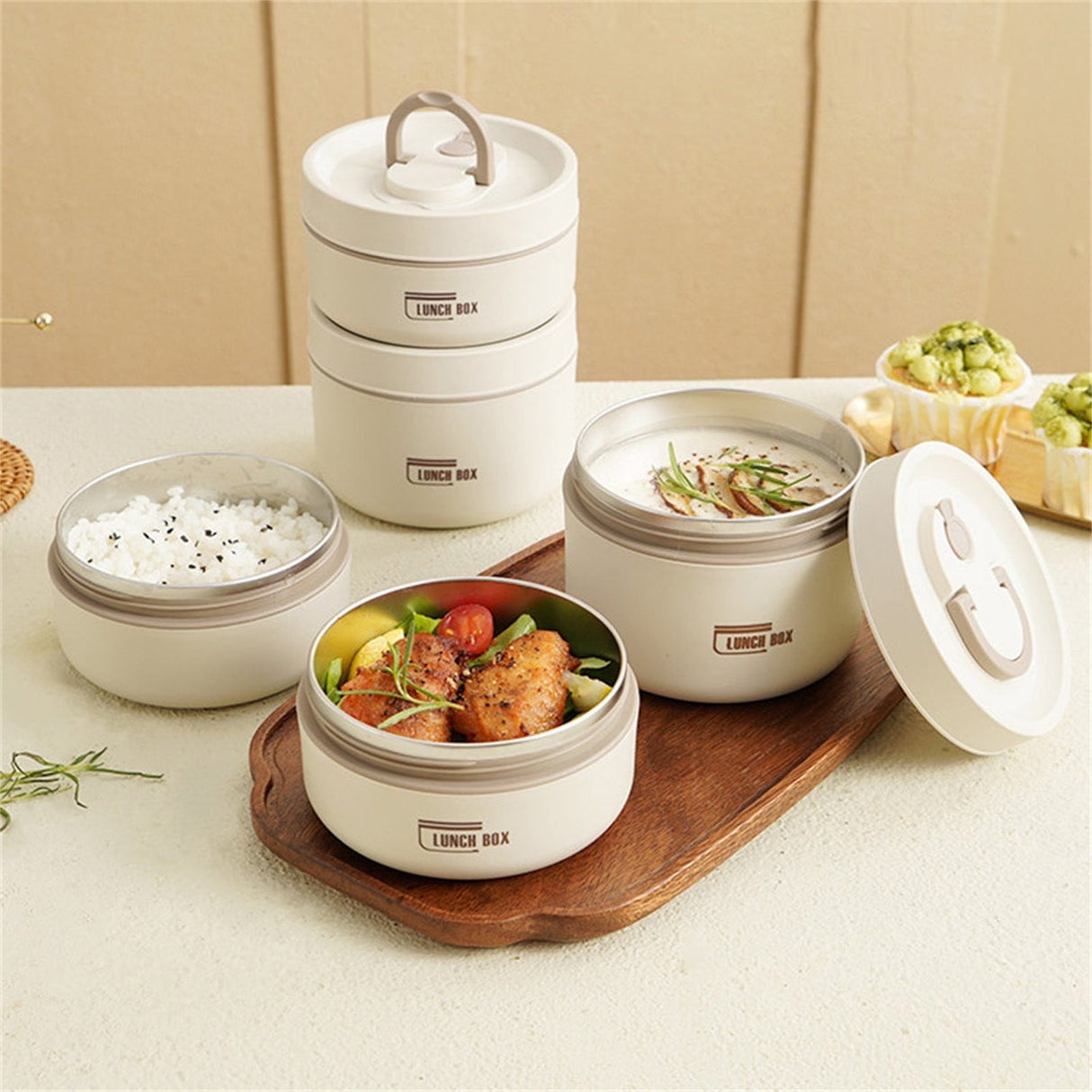 Insulated Lunch Box,Thermo Food Jar for Hot Food,Lunch Containers Wide Mouth Vacuum Insulated Stainless Steel Leakproof Lunch Box,Portable Stainless Steel Food Container,Thermal Food Container 620 mL Brown